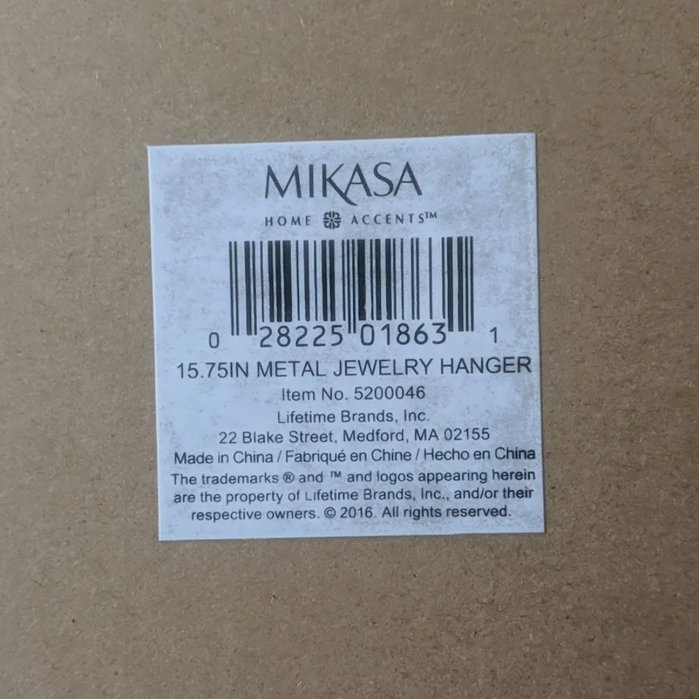 Mikasa Bling Gold Jewelry Wall Hanger